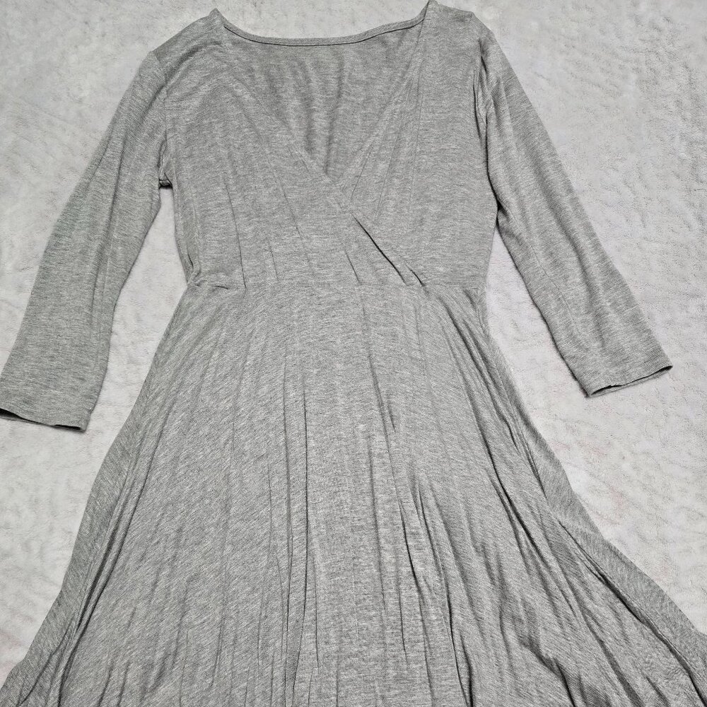 Light Gray Wrap Mini Dress